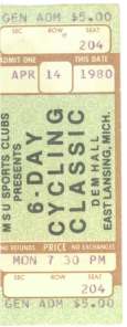 Dem Hall Madison Races ticket, May 1980