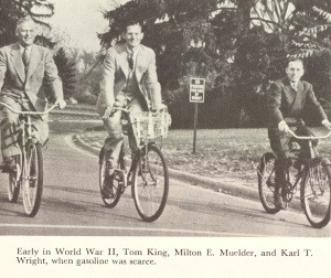 Milton Muelder-on-bike in '50s