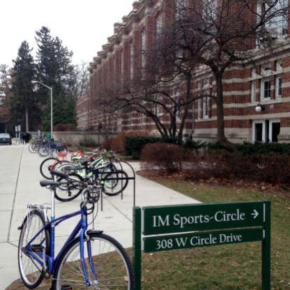 IM Sports Circle - plenty of bike parking outside!